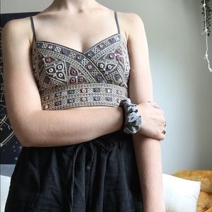 Embroidered Crop Top